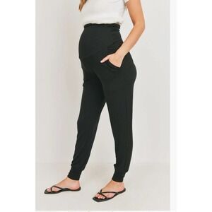 NWT Hello Miz Foldover Maternity Jogger Pants with Pockets XL